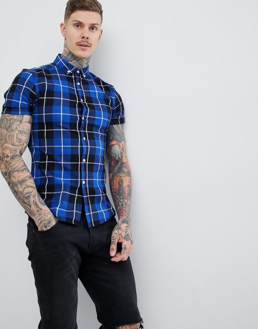 ASOS DESIGN skinny check shirt