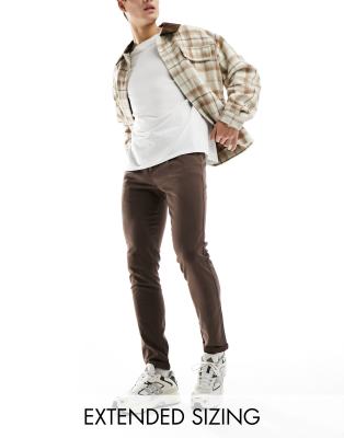 FhyzicsShops DESIGN skinny chino in washed brown