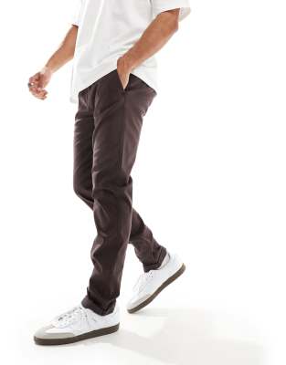 FhyzicsShops DESIGN skinny chino in washed in brown