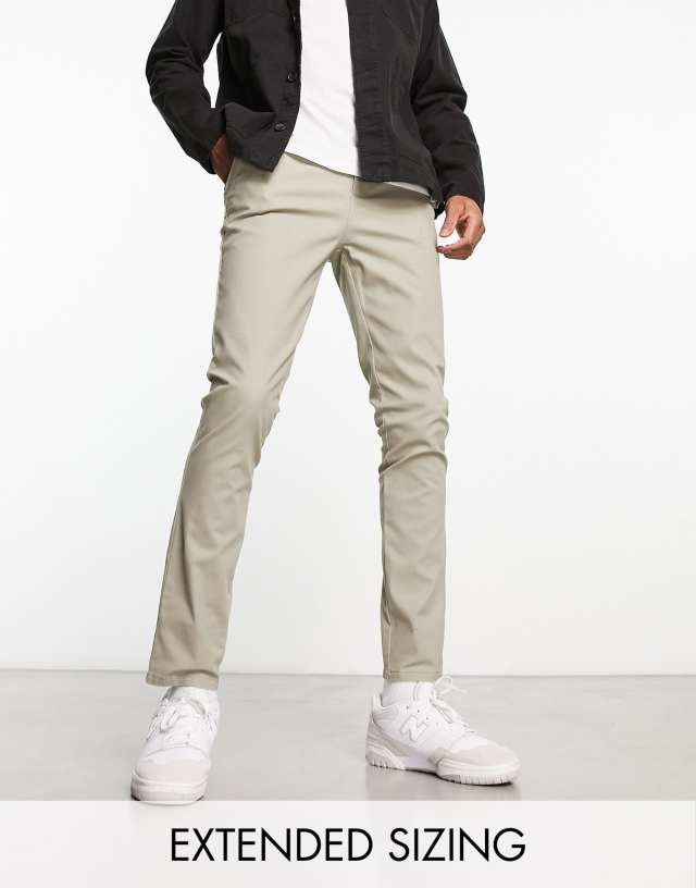 ASOS DESIGN skinny chino pants in beige