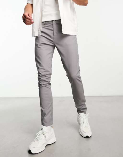 ASOS DESIGN Skinny Chino Pants In Charcoal