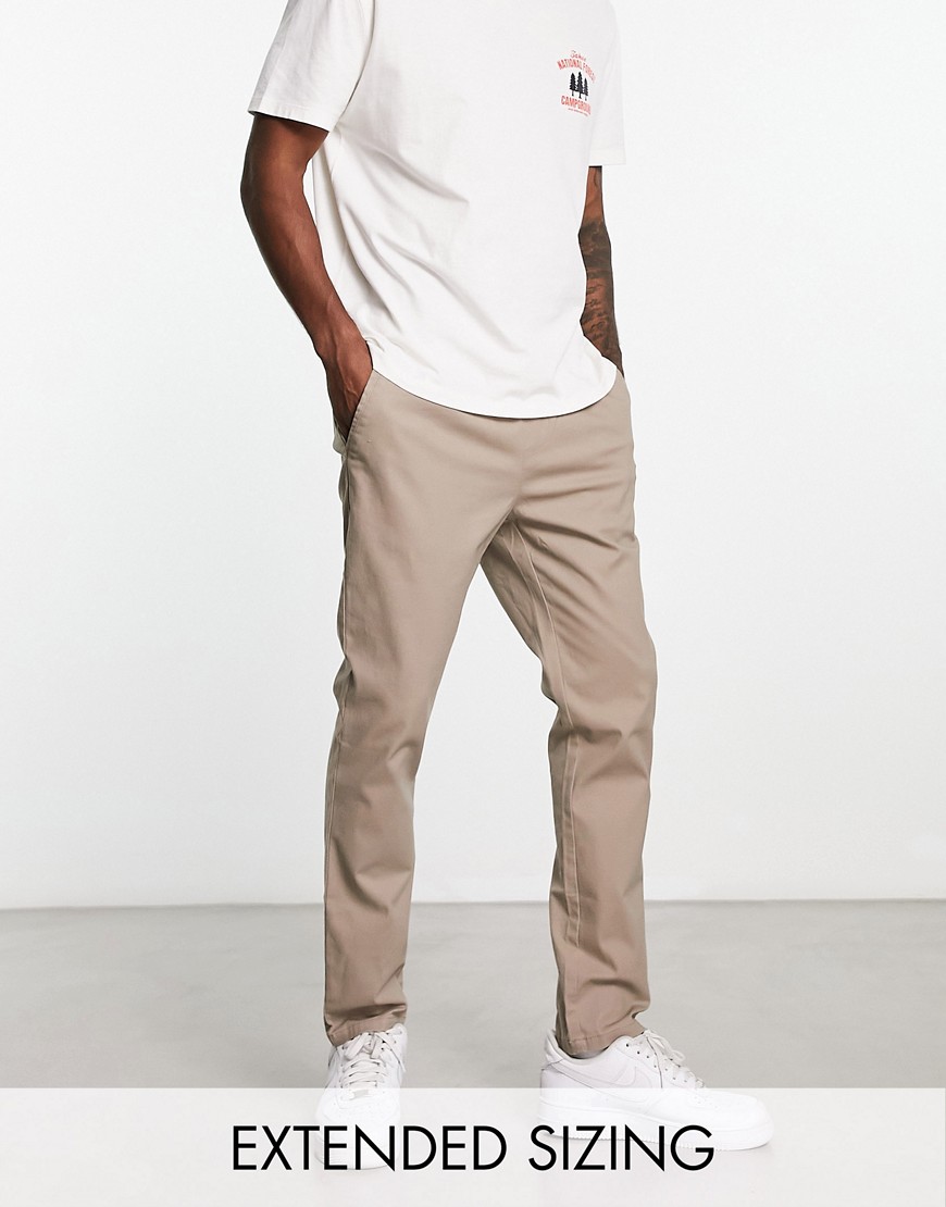 Asos Design Skinny Chino Pants In Light Brown