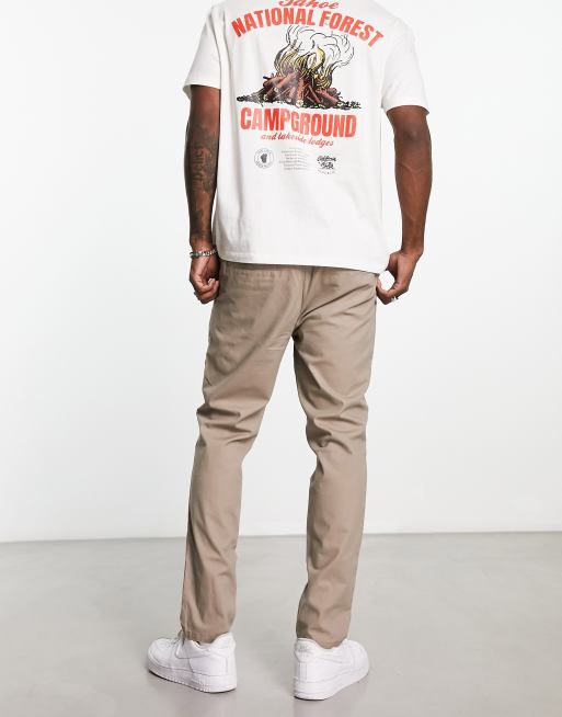 ASOS DESIGN skinny chino pants in light brown