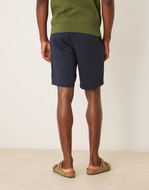 ASOS DESIGN skinny chino short in regular length in navy, 5 of 5