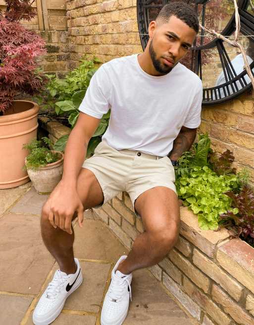 Beige cheap chino shorts