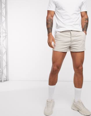 asos skinny chino shorts