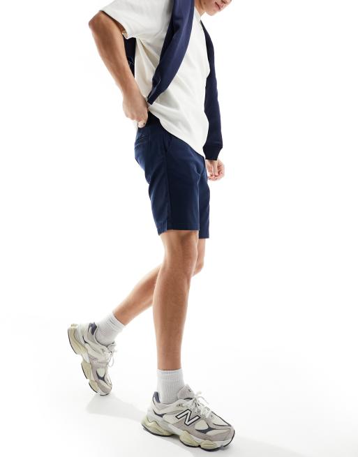 ASOS DESIGN skinny chino shorts in navy, 2 of 5