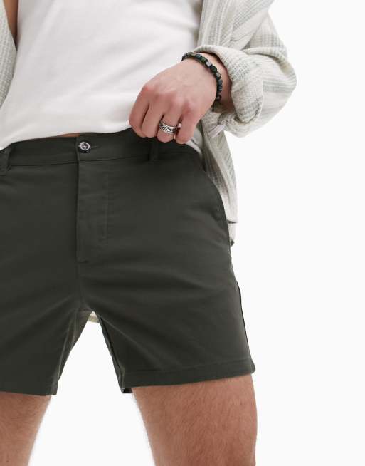 Asos skinny hot sale chino shorts