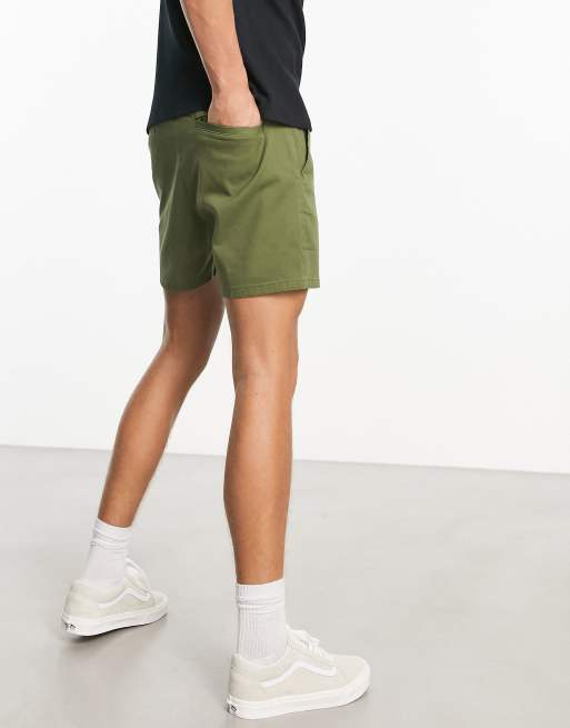 Khaki skinny bermuda on sale shorts