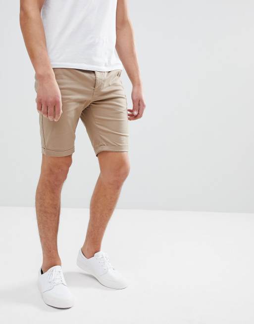 ASOS DESIGN chino short in stone