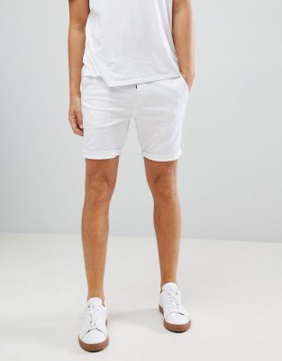 white chino shorts