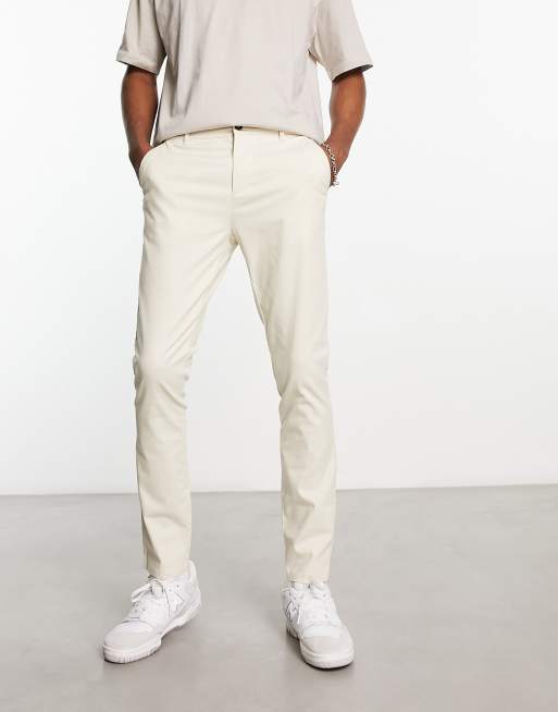 Mens cream sale skinny chinos