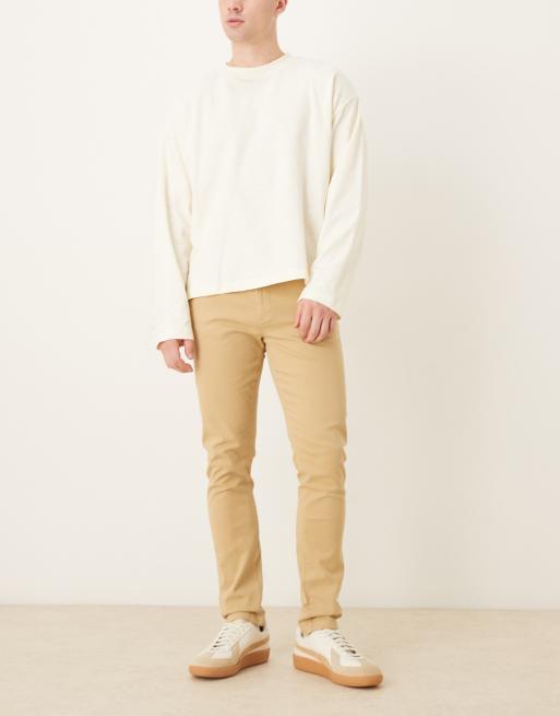 ASOS DESIGN skinny chinos in beige, 2 of 5