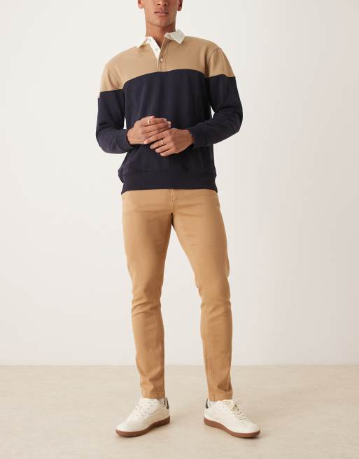 ASOS DESIGN skinny chinos in beige