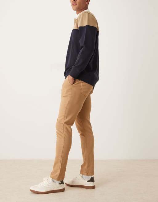 ASOS DESIGN skinny chinos in beige