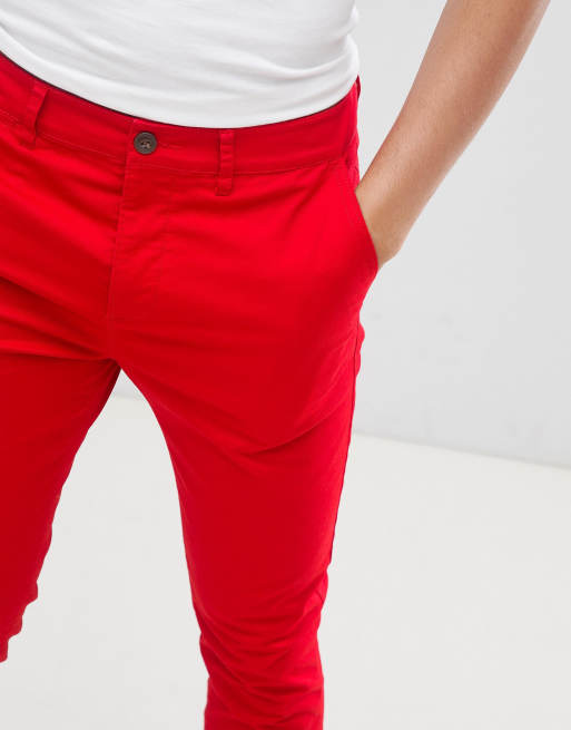 Skinny Red Dress Pants