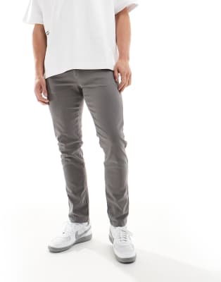 ASOS DESIGN skinny chinos in charcoal-Grey