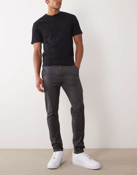 ASOS DESIGN skinny chinos in charcoal - view 1
