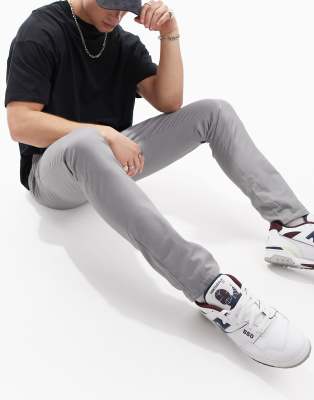 ASOS DESIGN skinny chinos in light grey - ASOS Price Checker
