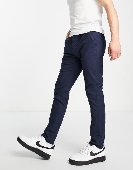 ASOS DESIGN skinny chinos in navy