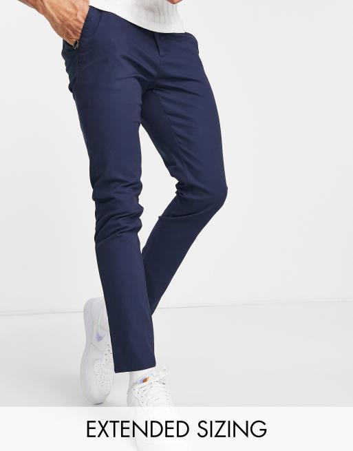 ASOS DESIGN skinny chinos in navy