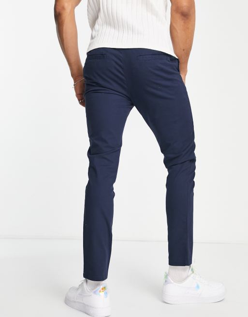 ASOS DESIGN skinny chinos in navy, 3 of 4