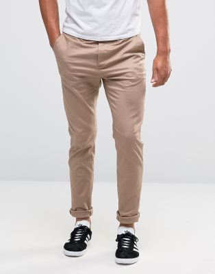 ASOS DESIGN skinny chinos in stone | ASOS