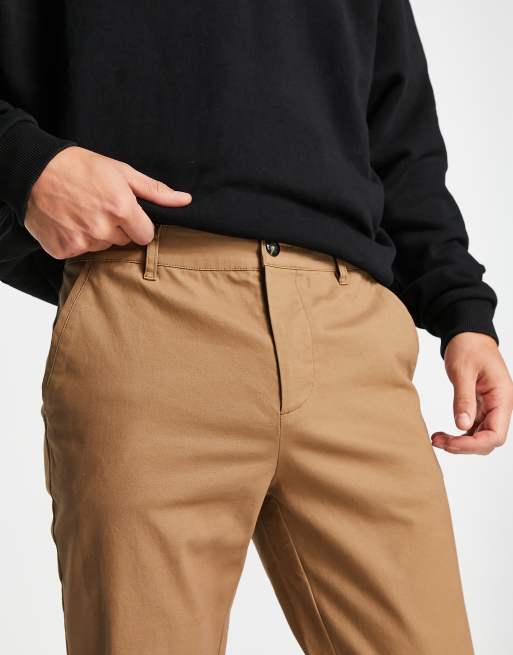 ASOS DESIGN skinny chinos in tobacco