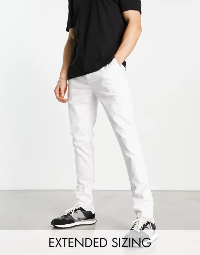 ASOS DESIGN skinny chinos in white