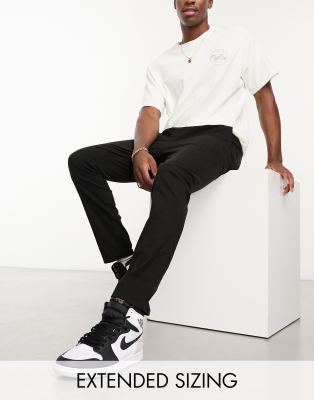 ASOS Cigarette Trousers With Elastic Waist in Black for Men