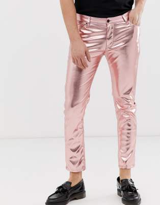 metallic coated jeans