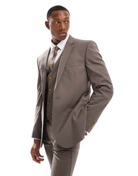 ASOS DESIGN - Skinny colbert in beige - view 1