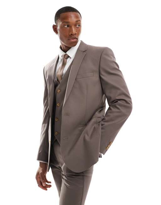 ASOS DESIGN - Skinny colbert in beige
