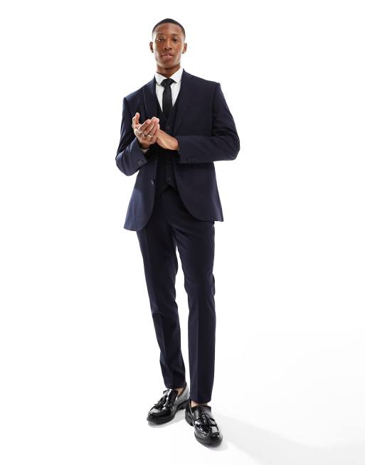 ASOS DESIGN - Skinny colbert in marineblauw, 4 van 5