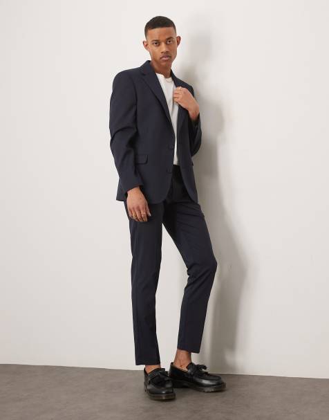 ASOS DESIGN - Skinny colbert in marineblauw - view 1
