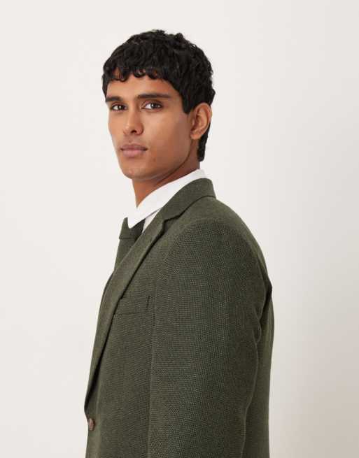 ASOS DESIGN - Skinny colbert met microtextuur in groen, 2 van 5