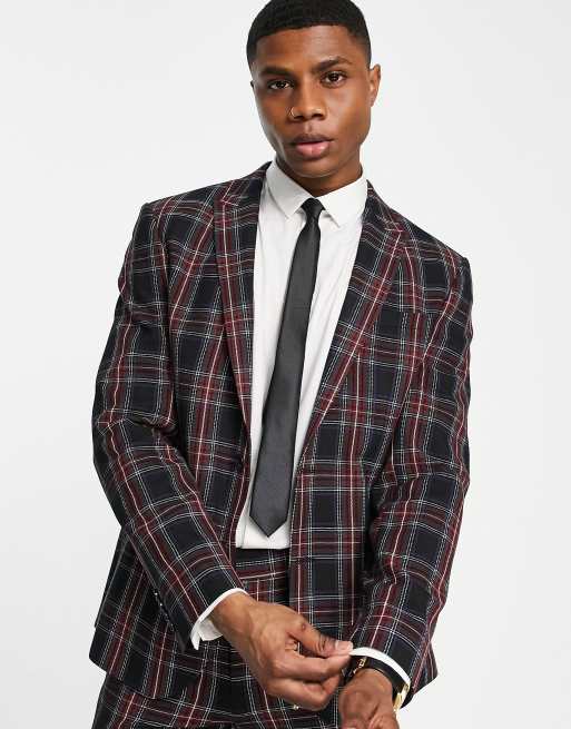 ASOS DESIGN - Skinny pak met Schotse ruit met geel accent, 2 van 2