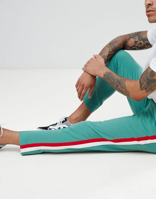 Green and red hot sale striped pants