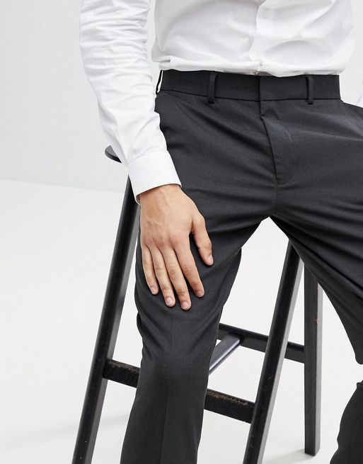 ASOS DESIGN skinny smart pants in black