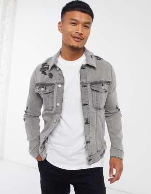 asos grey denim jacket