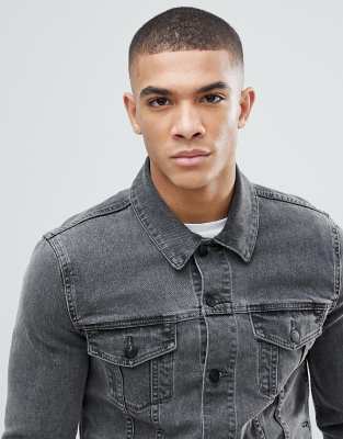 asos grey denim jacket