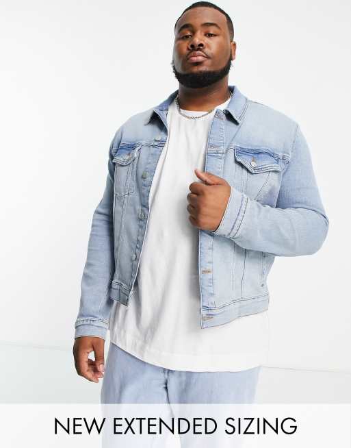 Source Unique Designer Custom Vintage Washed Jeans Light Blue Mens Regular  Fit Denim Jackets on m.