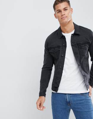 skinny black denim jacket