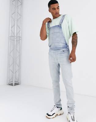 light wash denim dungarees