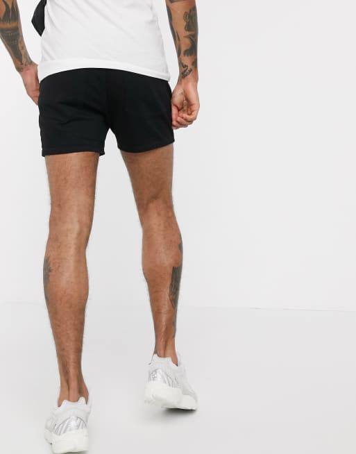 ASOS DESIGN skinny denim shorts in black in shorter length, 2 of 4