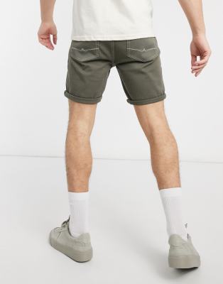 denim khaki shorts