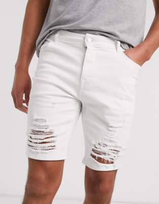 asos white shorts