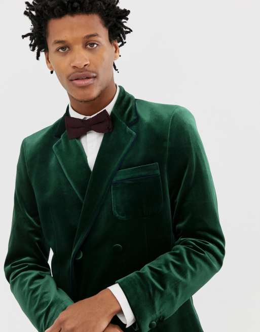 Asos green velvet on sale suit