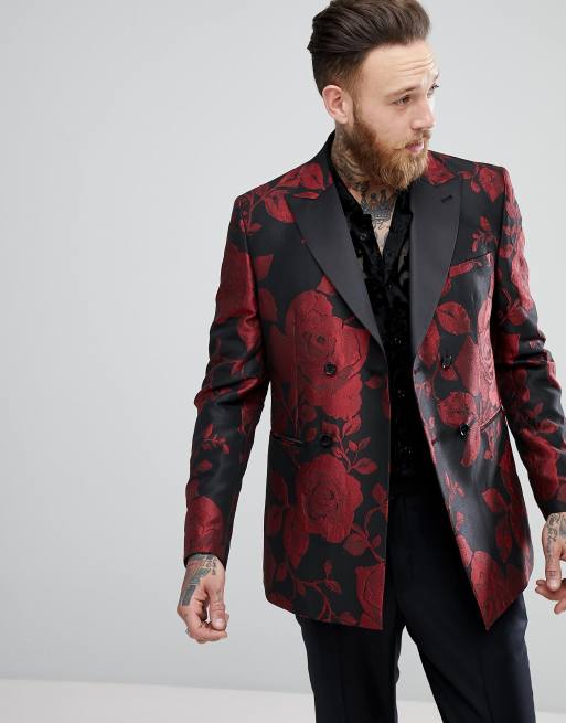 ASOS DESIGN red suit blazer