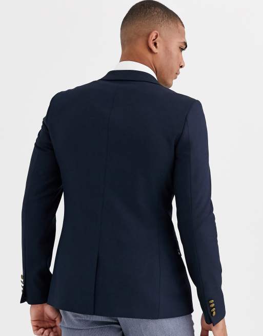 Asos Slim Fit Double Breasted Blazer With Gold Buttons, $117, Asos